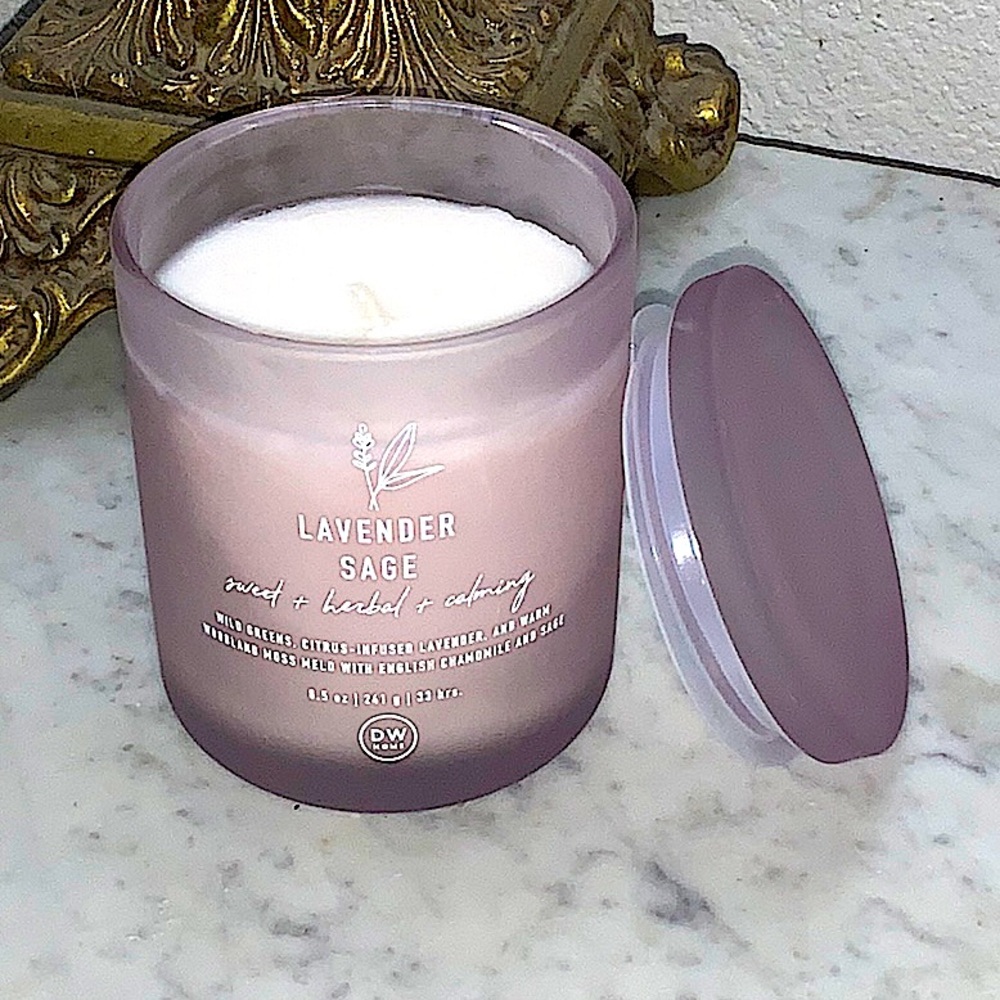 DW HOME CANDLE LAVENDER SAGE  RICHLY SCENTED NEW 1 WICK NEW 8.5oz NEW